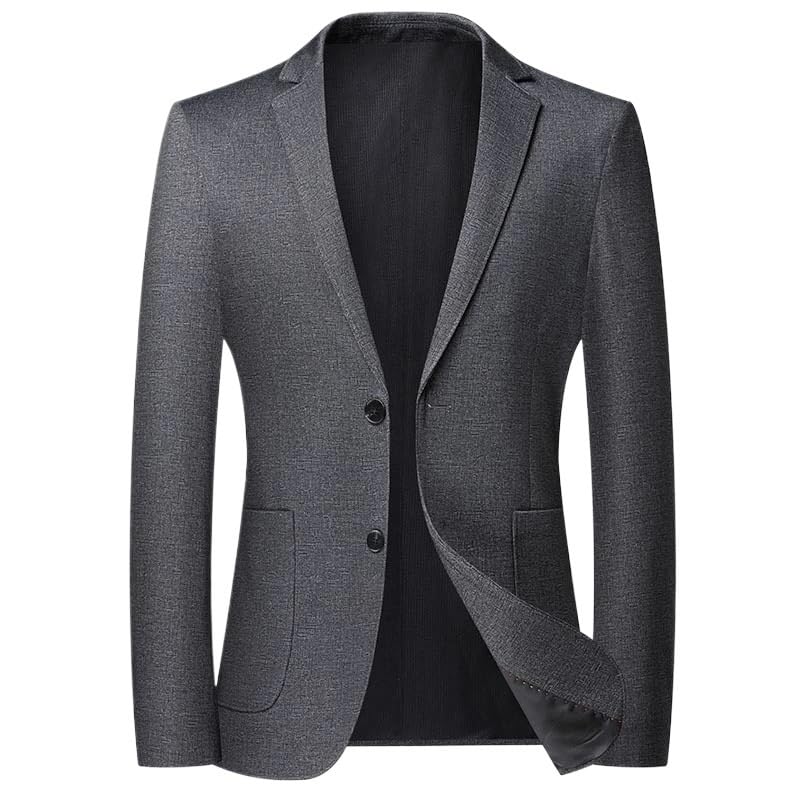 Men's Wrinkle-Free Slim Fit Spring Fall Lightweight Trendy Suit Jacket Business Casual Sport Coat