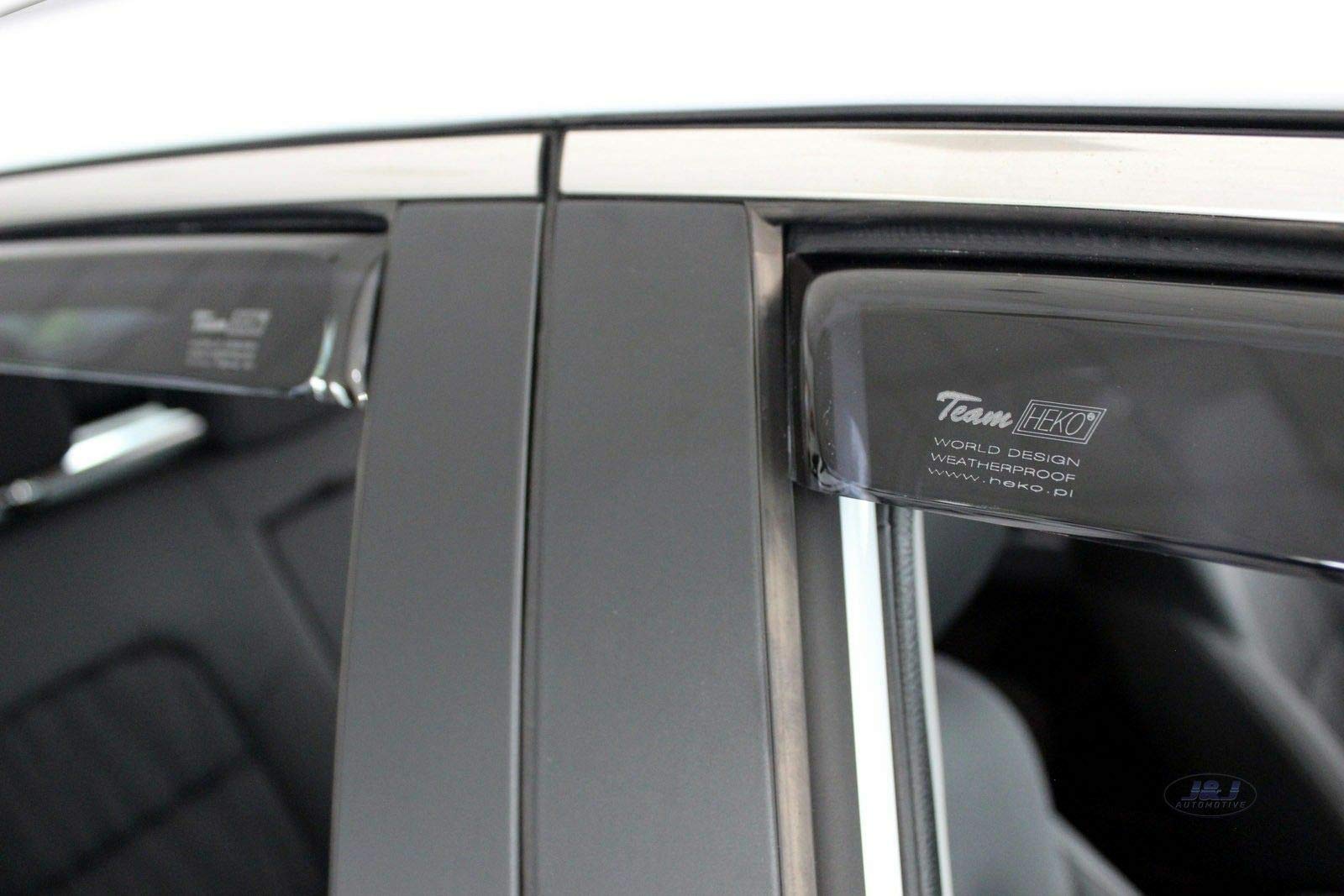J&J AUTOMOTIVE Deflettori d'Aria per Kia Sportage QL, QLE 2016-2021, Set da 4 Pezzi, Nero Fumé Oscurato Heko