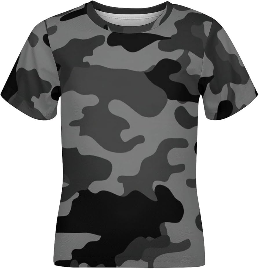 Amazon.co.jp: プリント Tシャツ 半袖 子供服 迷彩柄 カモフラ キッズ