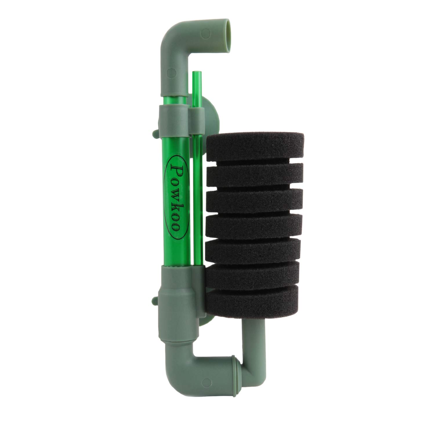 Powkoo7-Layer Ribbing Sponge Filter Aquarium Filter Sponge Little Filter for Betta, Breeder Fish Tank