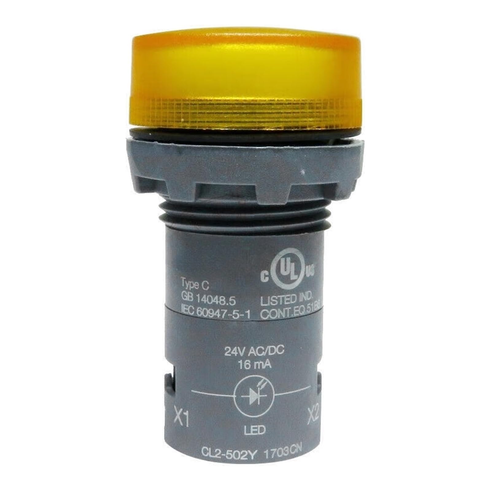 Luz indicadora LED CL2-502Y para evitar errores de operación en paneles 2