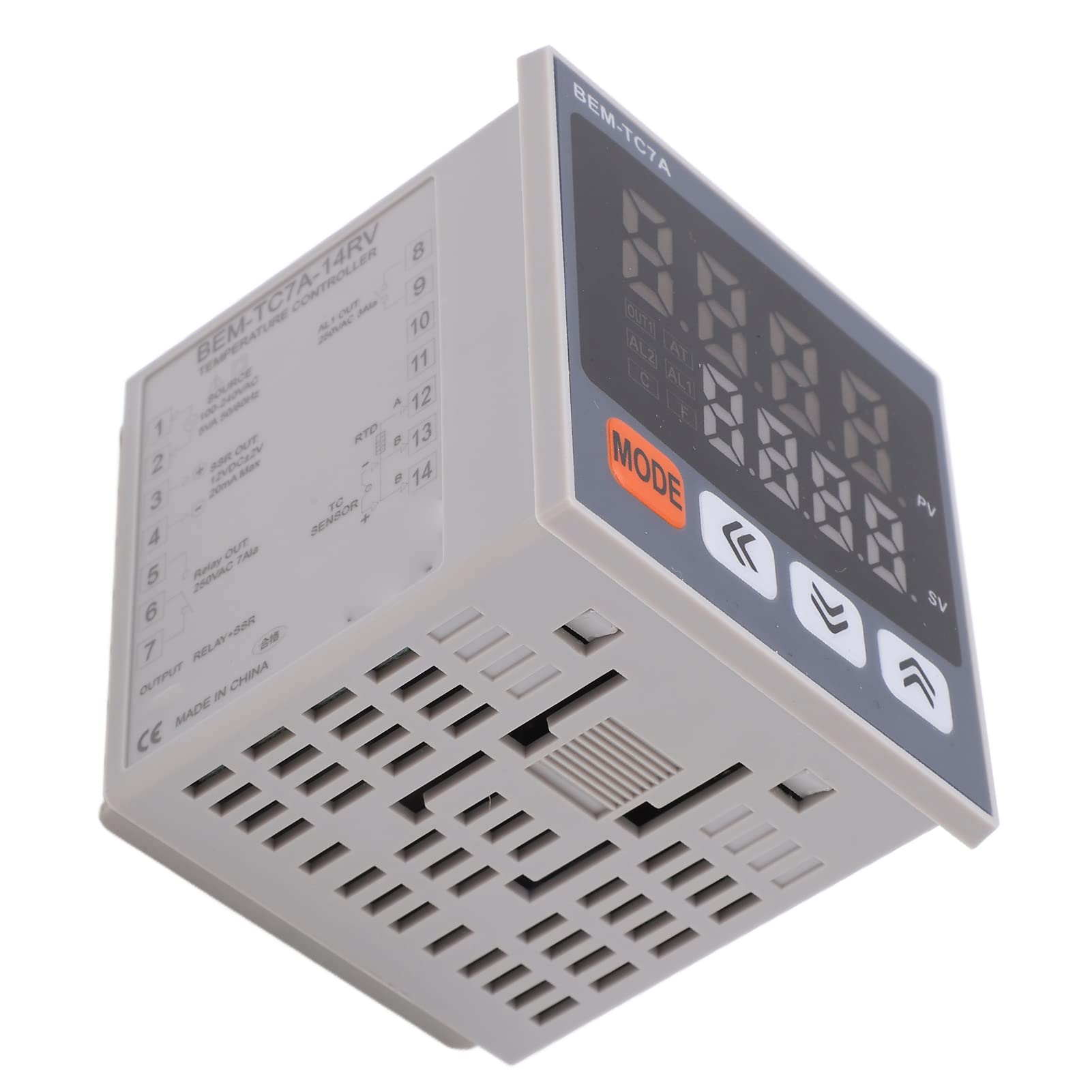 Thermostat, Relay Output High Accuracy Sensitive Temperature Controller for Motor for Home Appliances for Industry(BEM-TC7A-14RV)