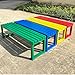All Iron Lounge Chair Bench Multi-Color Indoor/Outdoor for Park Patio School Gym Living Room Mall Entry Hospital (red, 100cm)