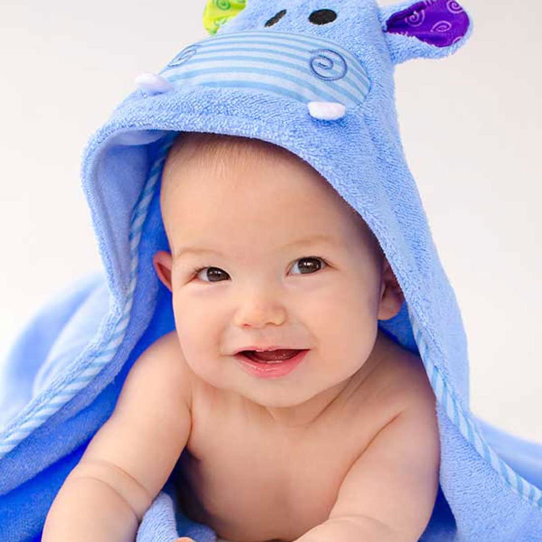 Zoocchini Asciugamano con cappuccio - Asciugamano con cappuccio baby 100% cotone