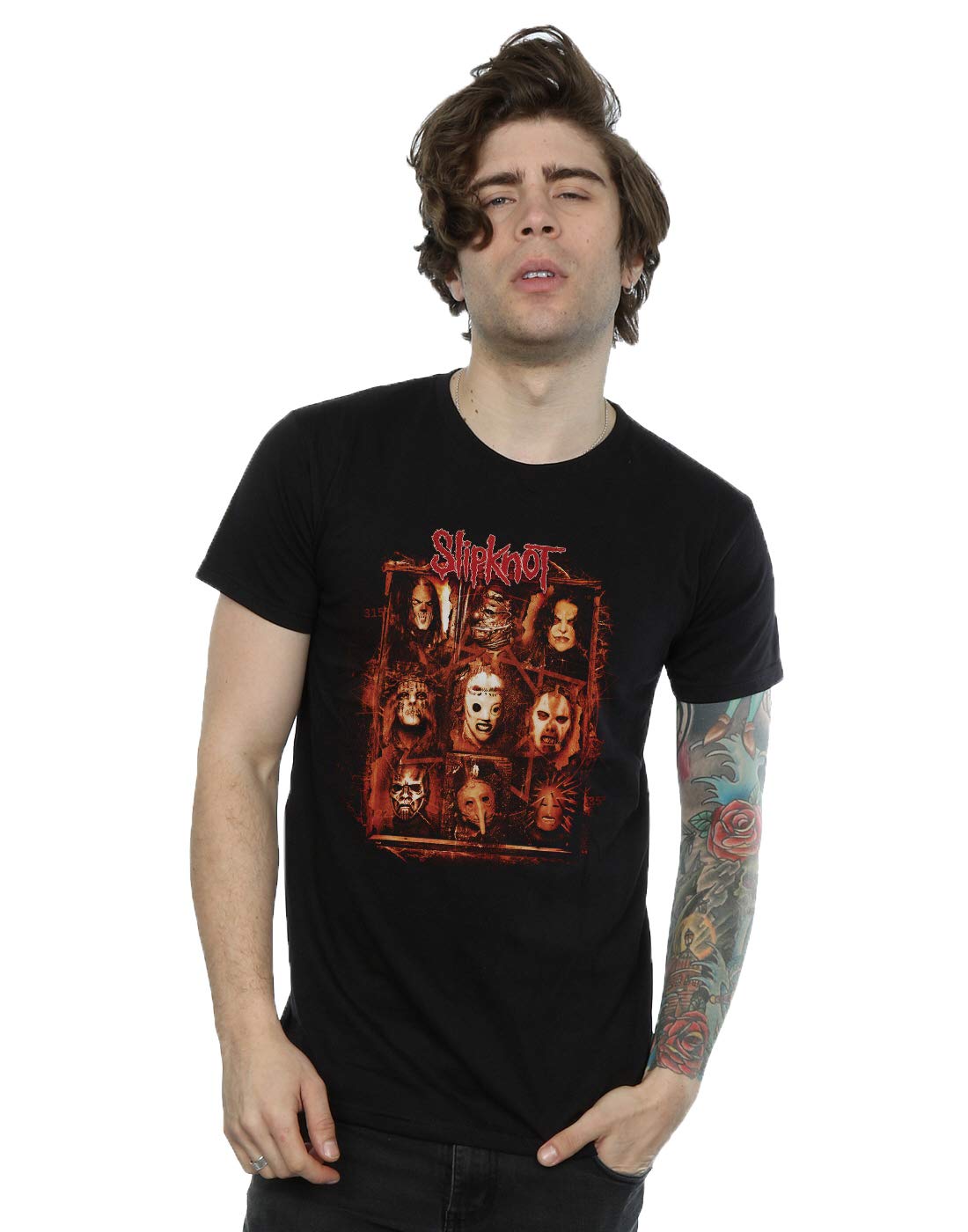 Slipknot Men's Rusty Face T-Shirt Medium Black