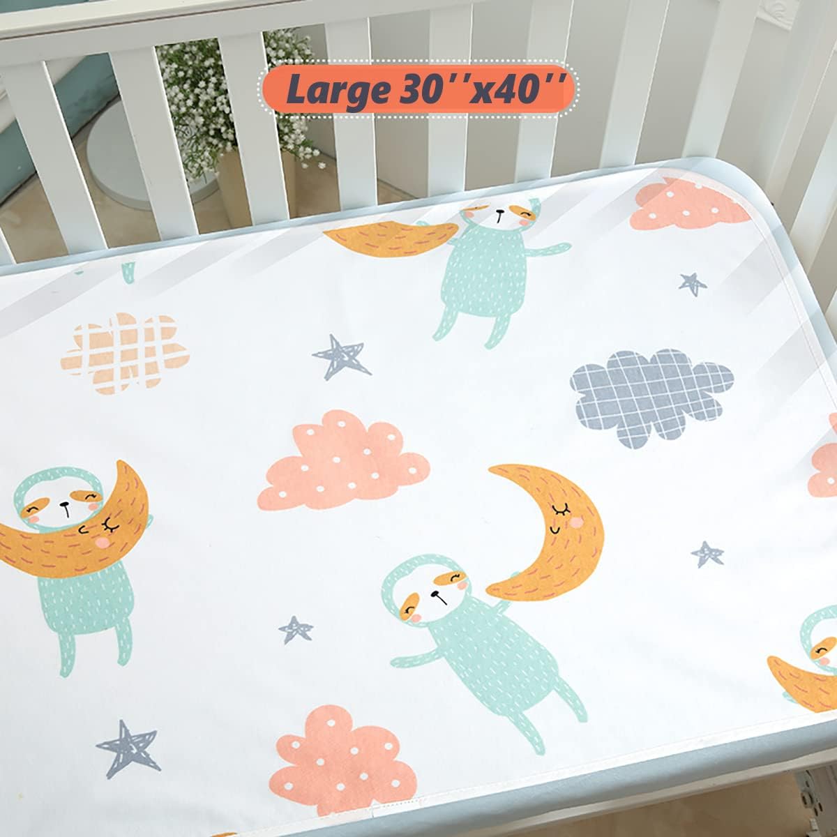 Baby Waterproof Bed Pad Bed Wetting Pads Washable for Kids Toddler Potty Training Pads Baby Wateproof Pad Mat for Pack n Play/Crib/Mini Crib Reusable Incontinence Underpads for Kids/Adult/Pets : Baby