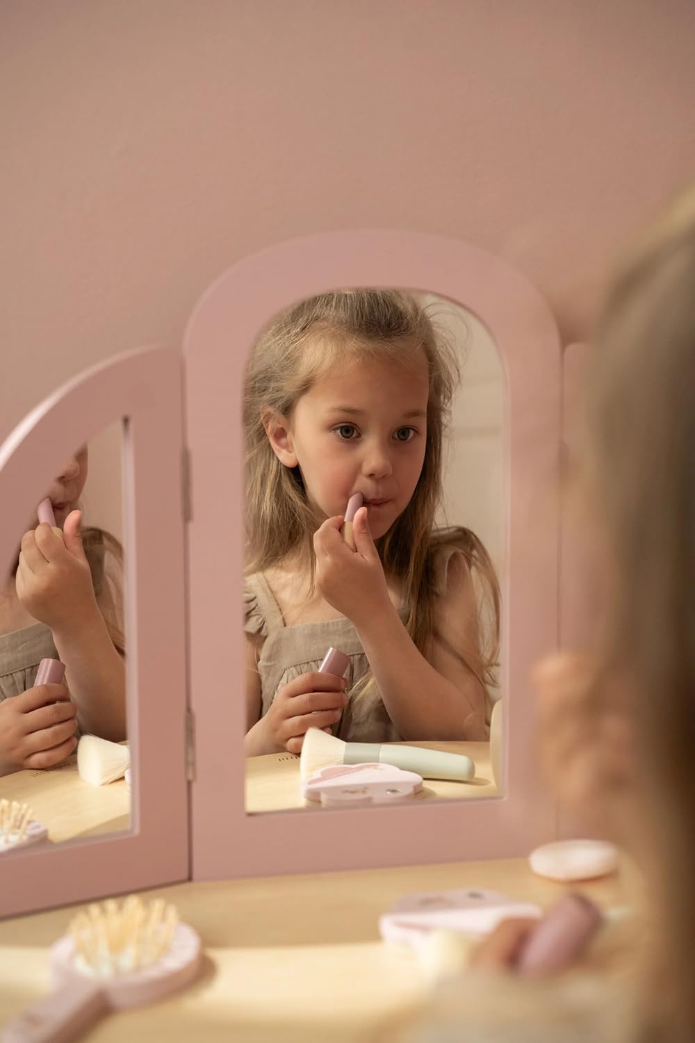 Little Dutch 2513 Holz Kinderschminktisch - rosa
