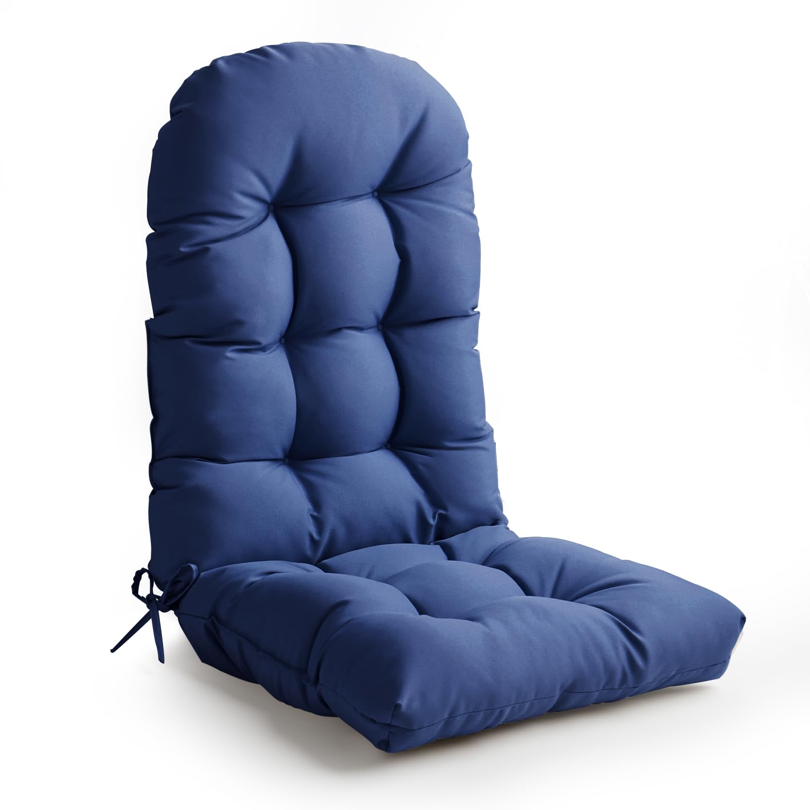 Lucresta Adirondack Chair Cushion, High Back Patio Cushions with Adjustable Ties, 48.8x20.4x4.3, Waterproof Tufted Pillow, Fade Resistant Seat Rocking