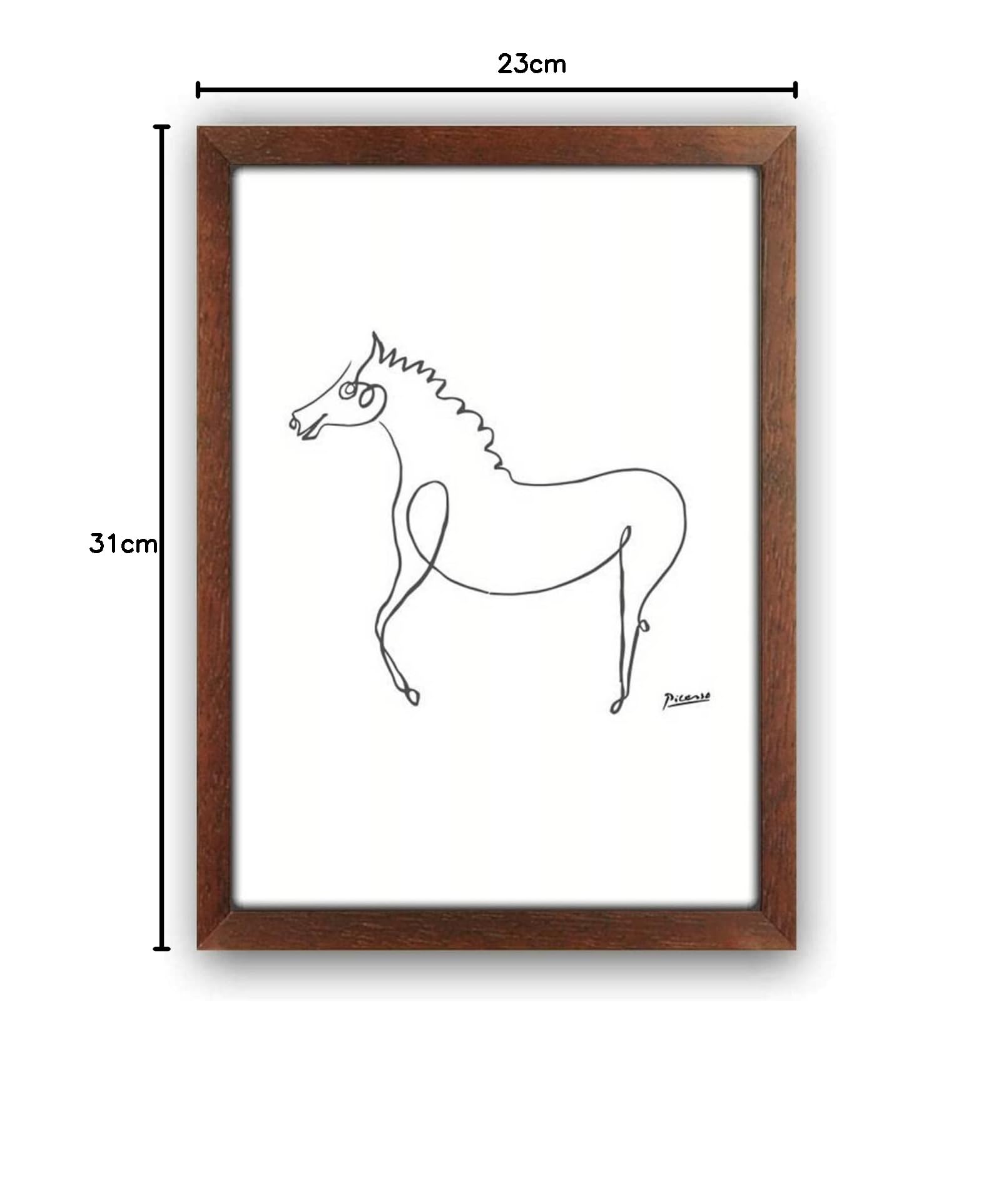 Amazon.co.jp: ピカソ 可愛い馬の絵 A4サイズ フレーム付き アート