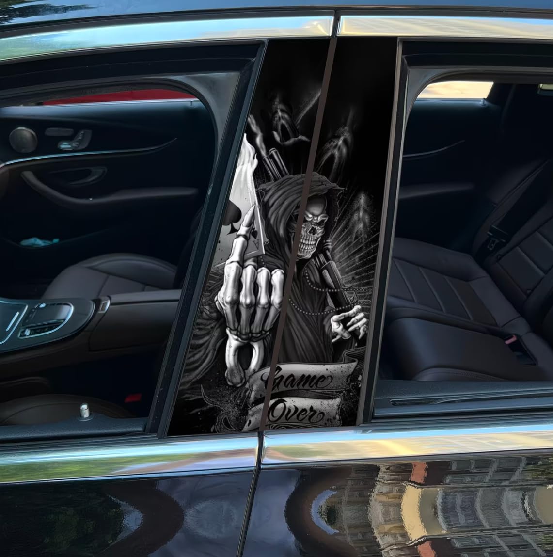 2 PCS of Car B-Pillar Decals for Tesla Model S 2012-2024,