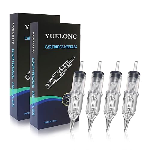 Yuelong 60 Uds Surtido Cartuchos de Tatuaje Agujas Redondo Liner 3RL 5RL 7RL 9RL 11RL 14RL para Artista