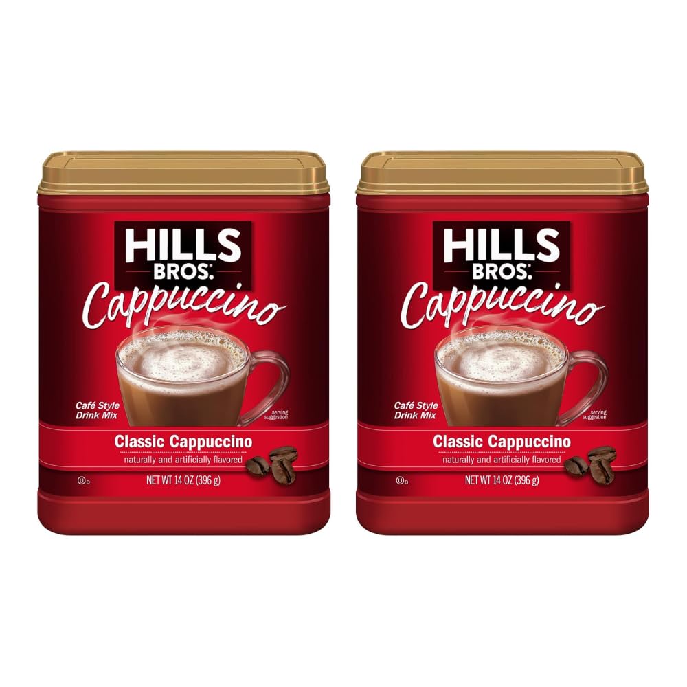 Hills Bros. Flavor Coffee (Classic Cappuccino, 14 Ounce (Pack of 2)