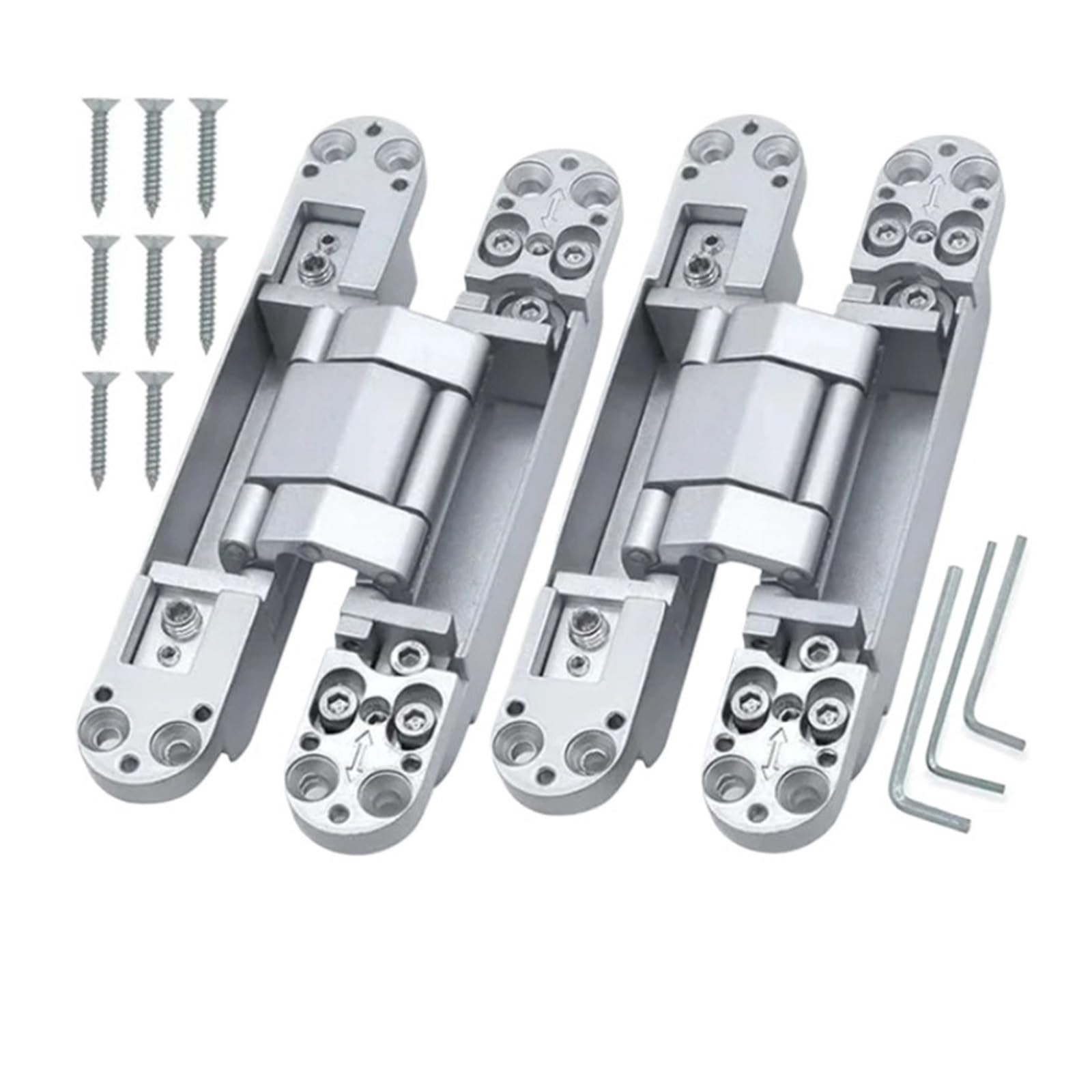 Pjfcewfdgx 2Pcs 40Kg-Silver Cross Invisible Door Hinge