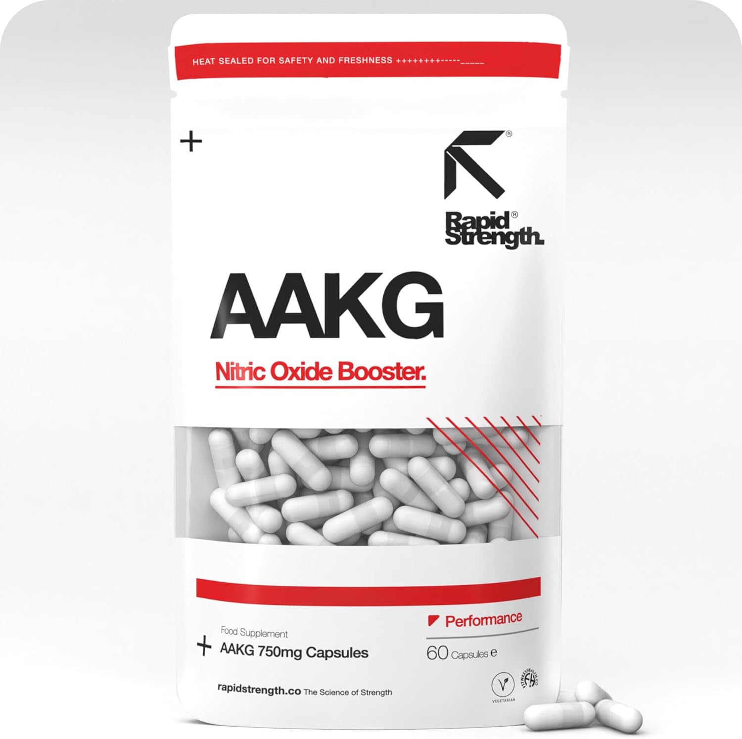 AAKG 500mg x 60 Capsules – L-Arginine Alpha Keto Glutarate 2:1 (Vegan) 500mg