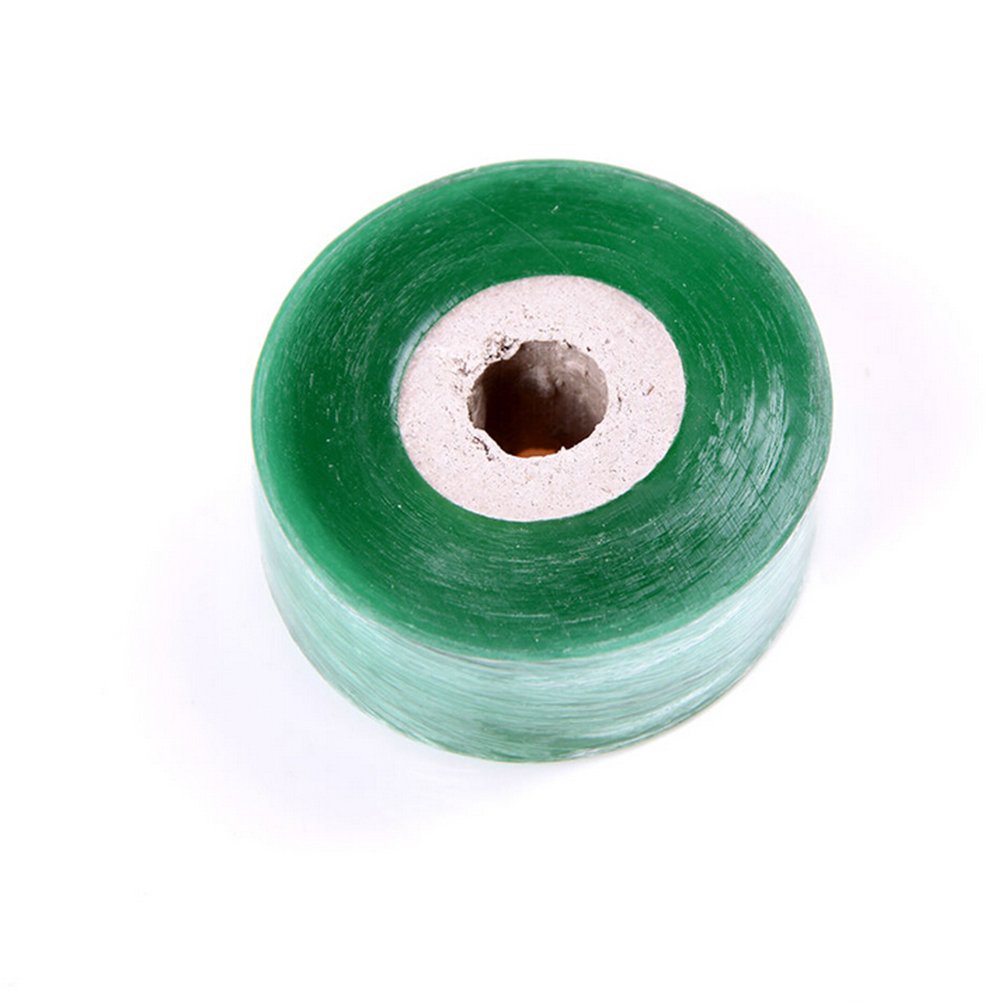 Tf Green 100M Stretchable Tape Grafting Tape Waterproof Floral Florist Stem Wrap Tape Moisture Barrier Plant Repair Self-Adhesive Clear Floristry Garden Film Bio-Degradable