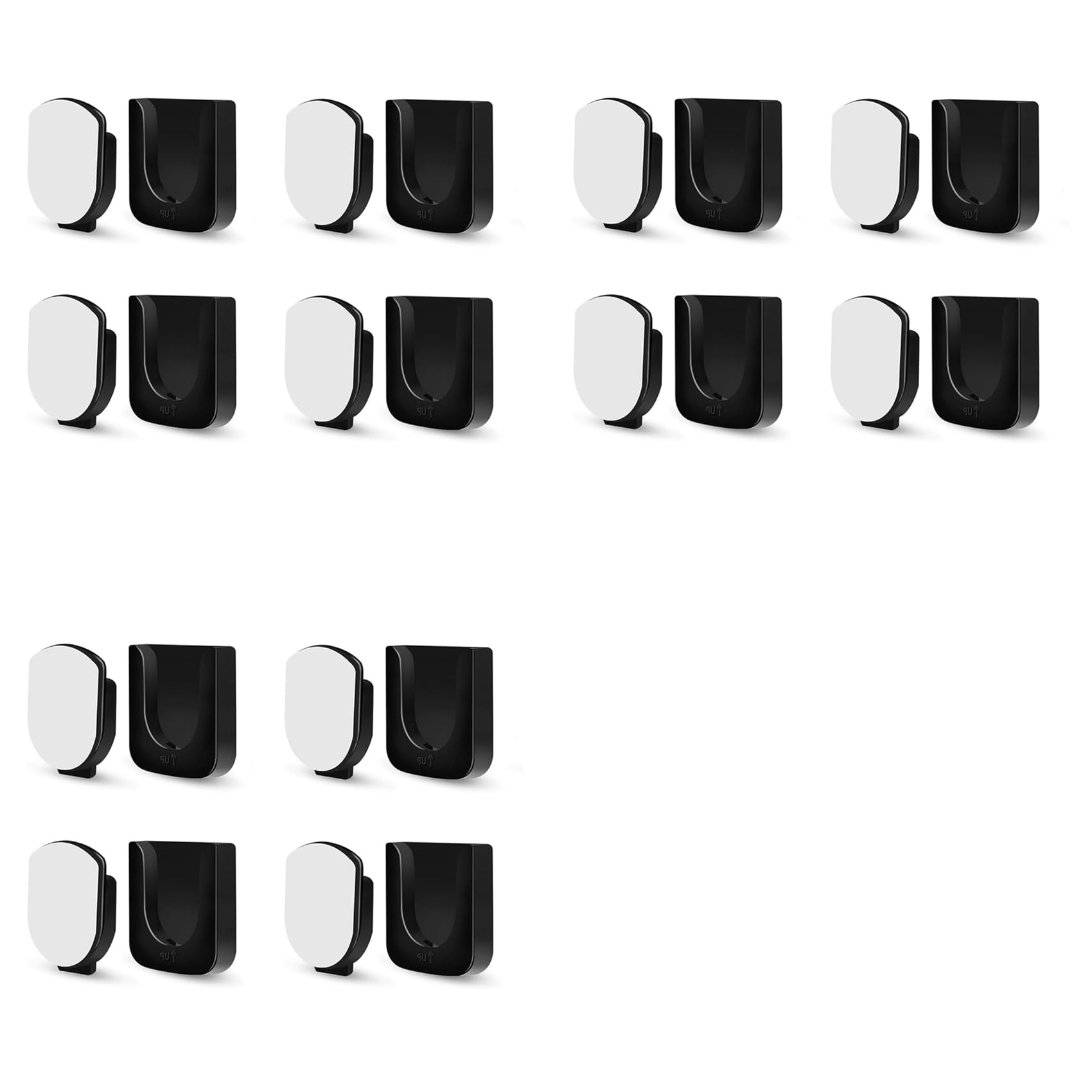 Hndhbfgrt Magnetic Remote Control Holder Wall Mount, 12 Pair Remote Control Organizers Storage Self-Adhesive TV Remote Black