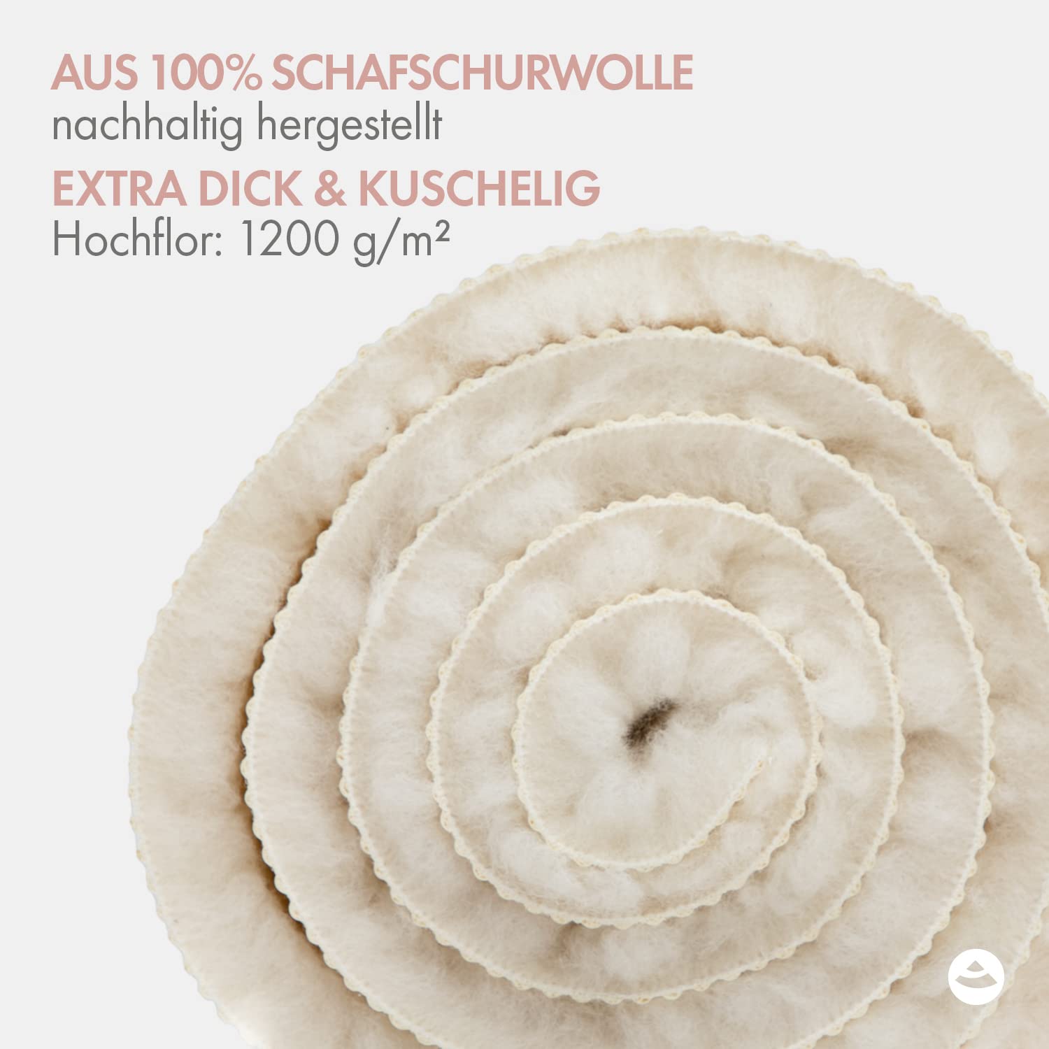 Bodhi Schurwoll-Yogamatte Natur | Schurwollmatte | 100% Schafschurwolle (1200 g/m²)| Weich & Isolierend | VISHNU