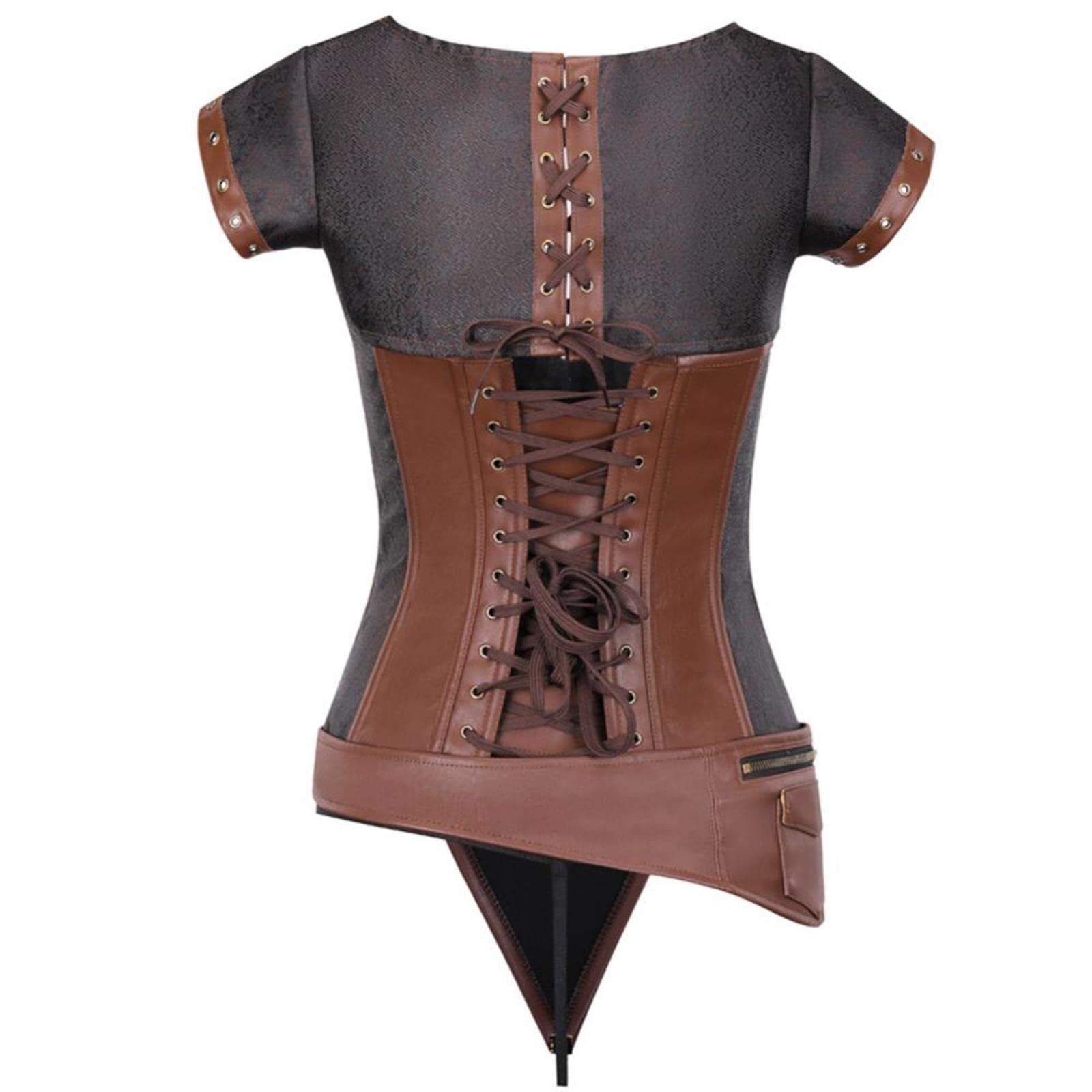 Kawa w kolorze Steam Punk Sexy Lingeries Retro Punk Shapewear Gothic Gorset Suit Plus S-6XL
