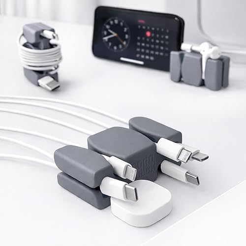 Miniatura 25 de CordBrick - Soporte con peso para cables, para mesita de noche, organizador para cables de cargador, accesorio de teléfono, regalo multiusos para