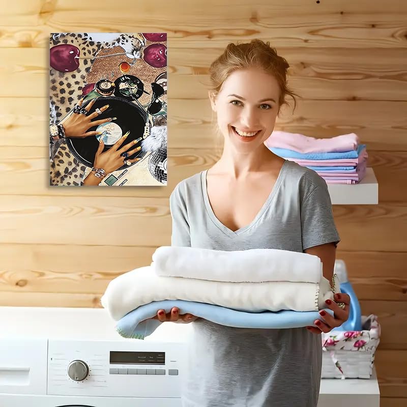 Image of Leopard Print Stamped Cross Stitch Kits for Adults - Embroidery Kits for Beginners Adults,11 CT Patterns Dimensions Counted Cross Stitch Kits for Adults Arts Craft 12x16 inch