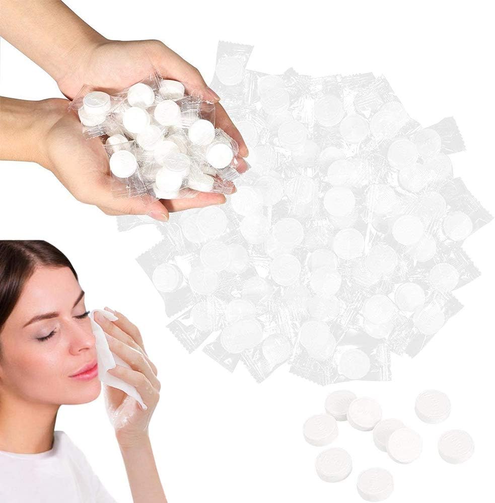Tvoip 200Pcs Toilet Paper Tablets Compressed Towels Coins
