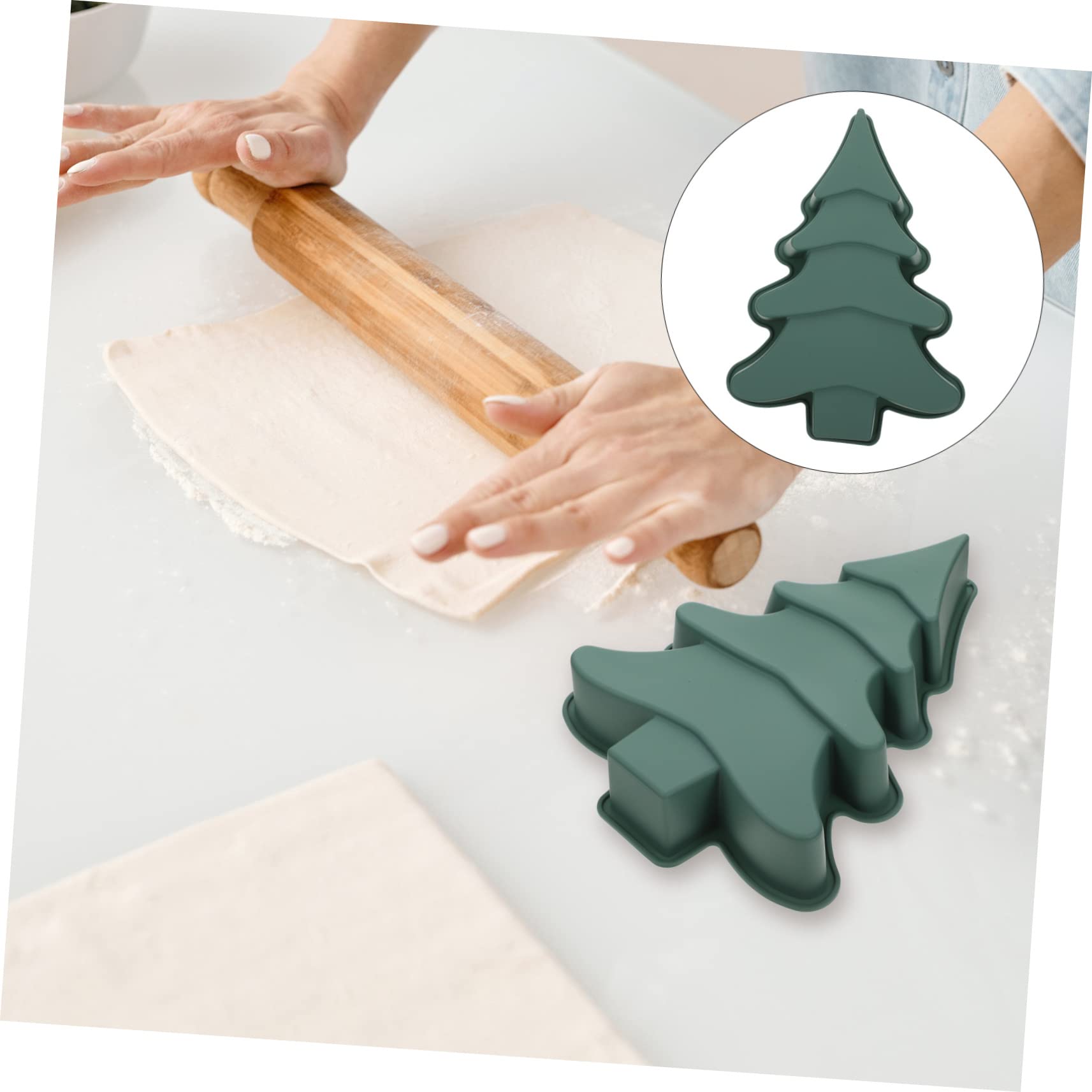 OUNONA Stampo in Silicone per Torta Forma Antiaderente Resistente Feste e Dolci Fatti Facile da Attività Genitori Figli