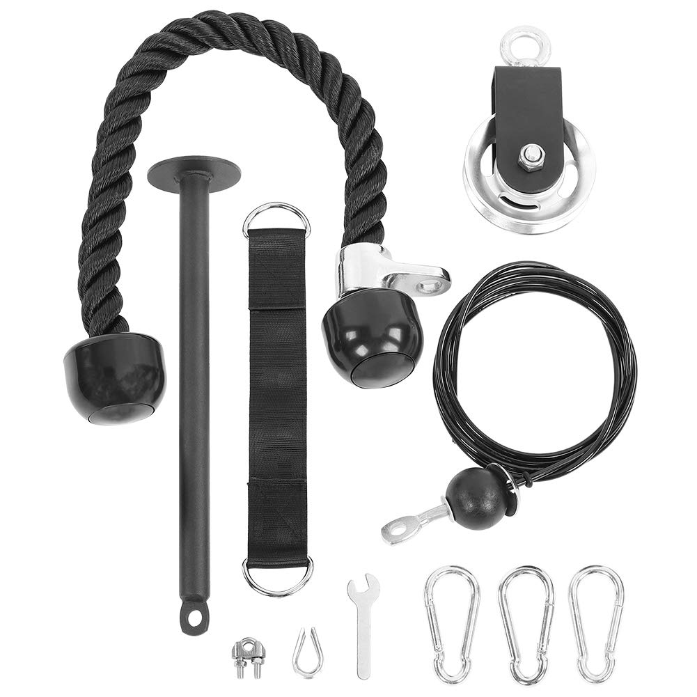 Kit per Allenamento della Forza, di pulegge di Sollevamento in Lega di Alluminio e Ferro con Perno di Caricamento per Allenamento Completo del Corpo a casa, Peso 2122 g, Colore