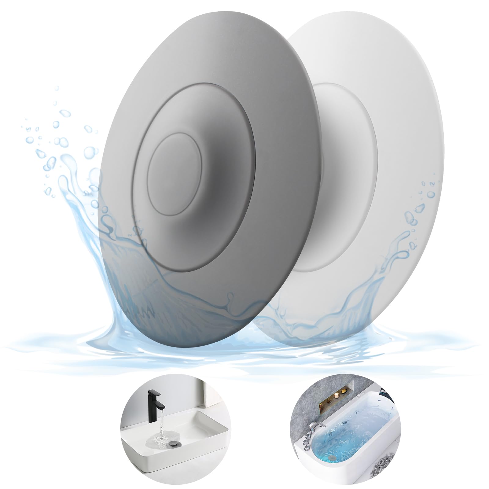 LOORGVEL Badewannenstöpsel 3er Set - Silikon Abflussstopfen Für Babybadewannen