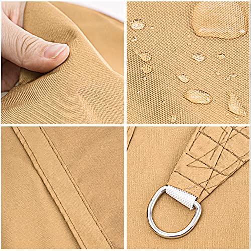 Voile d'ombrage extérieur beige 3x4 m imperméable anti-UV en polyéthylène