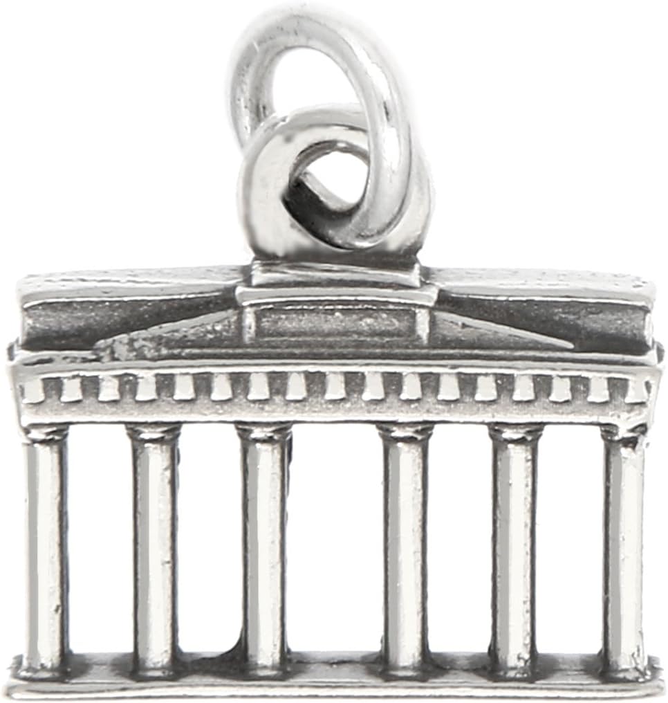 LGU Sterling Silver Oxidized Brandenburg Gate Germany Charm