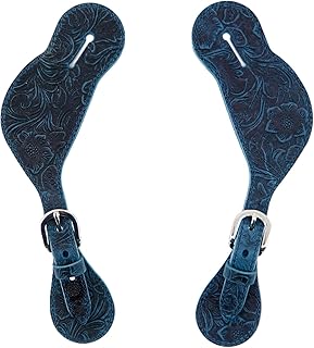 Jeereal Leather Western Spur Straps for Cowboy | Men and Women's Boots Equipment | Double Ply Reinforced Stitching Spur Straps