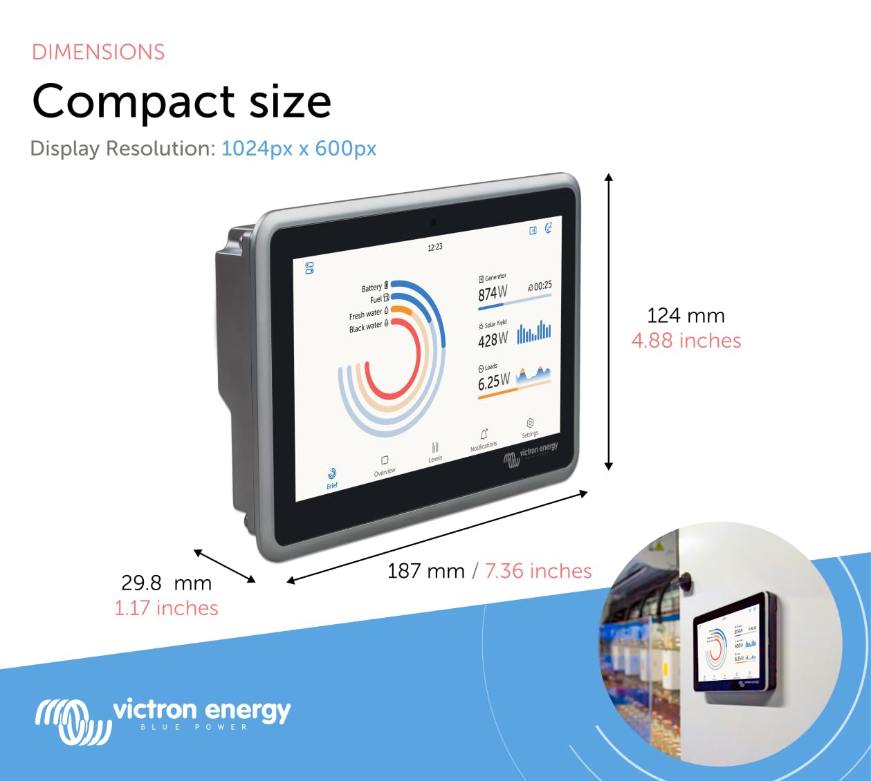 Amazon.com: Victron Energy Ekrano GX with Built-in Waterproof 7
