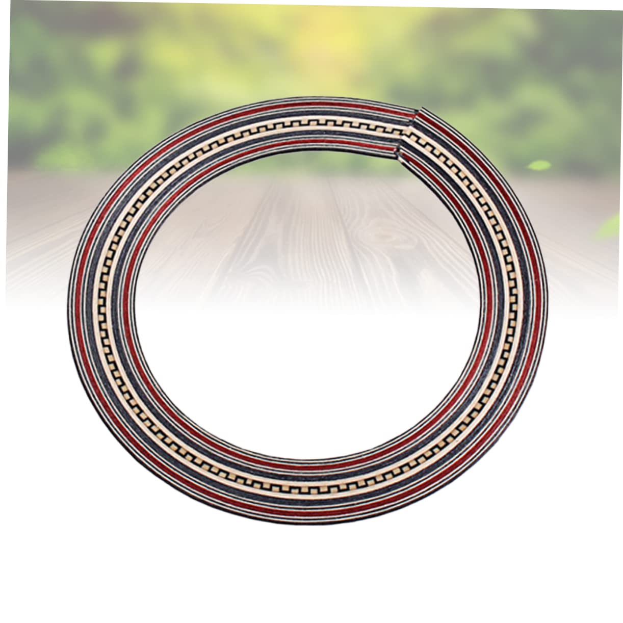 Holibanna Wooden Guitar Rosette Decal Curved Sound Hole Inlay Easy to Apply Remove Laminated Paua Abalone Design for Acoustic Guitars