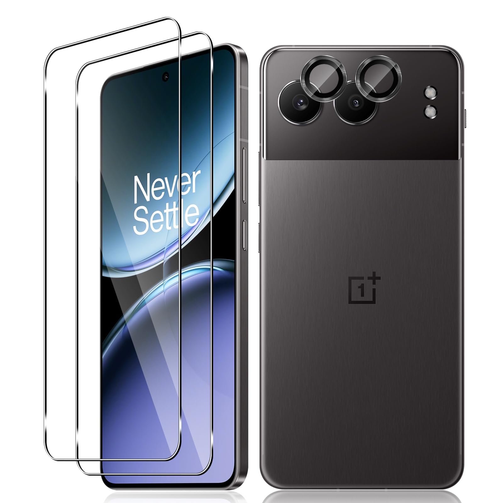 KUSINHOKA Cover per Oneplus Nord 4 + [2 Pezzi] Pellicola Vetro Temperato, Morbido Silicone [Antiurto] Custodia, Leggero [Anti-Graffio] TPU Trasparente Protettiva Custodia para Oneplus Nord 4