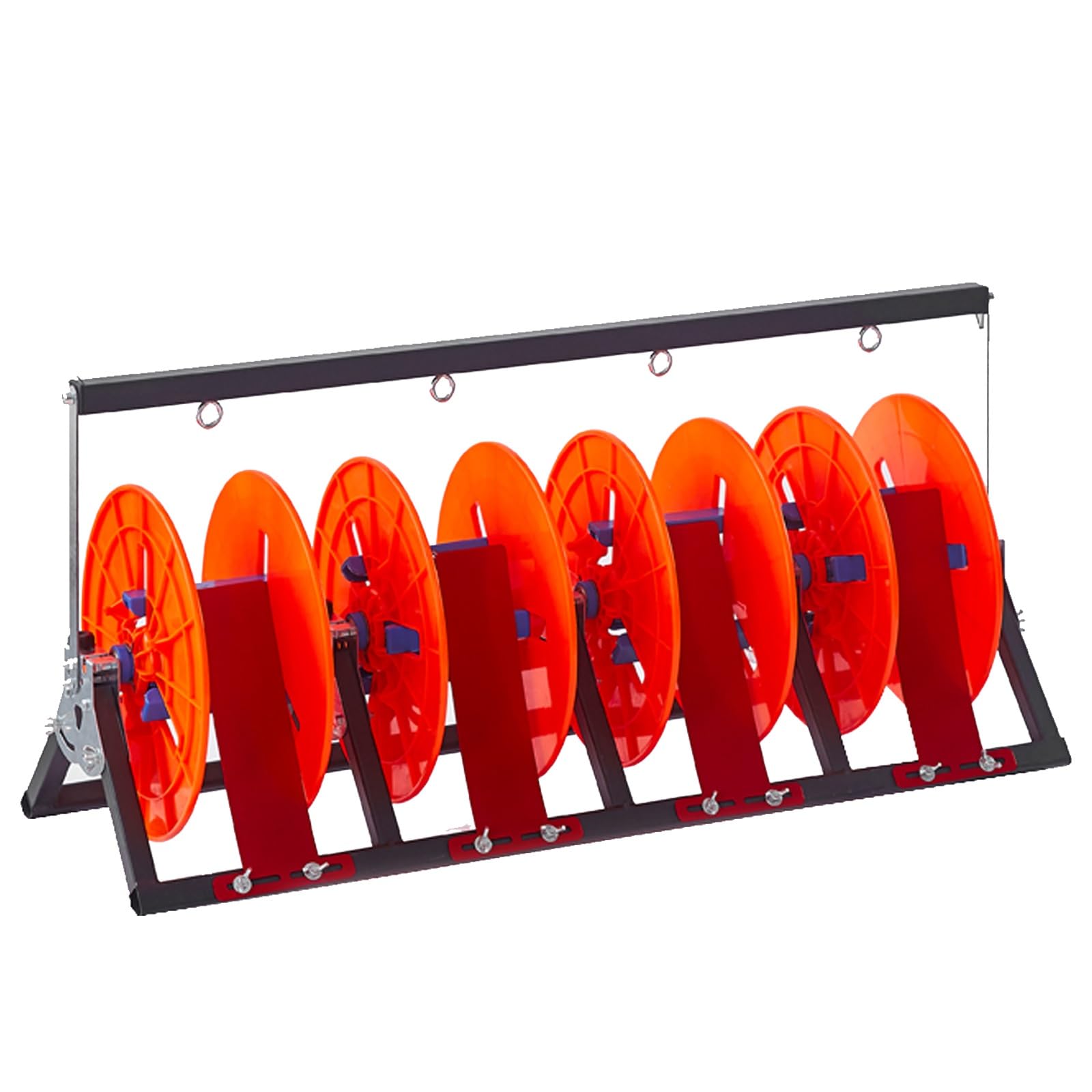 WDSOPK Wire Spool Rack Holder for Cables, Made Of Carbon Steel - Wire Cable Reel Stand for Wires/Paracord/Starter Wire - Heavy Duty Cable Dispenser, Easy to Organise Wire (4 Reels)