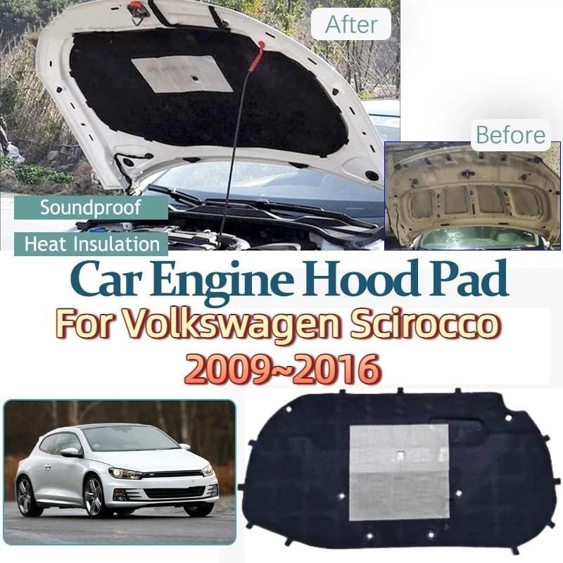 Cárter de aceite para Vw Scirocco 2009-2016 y aislante de motor de aluminio frontal 2