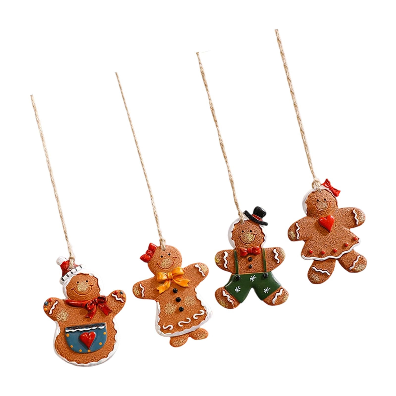 KAQNTUD Festival Santa and Snowman Resin Pendant for Garden Display Hanging Ornament for Christmas Tree Home Office Decoration Shop Office Christmas Decorations