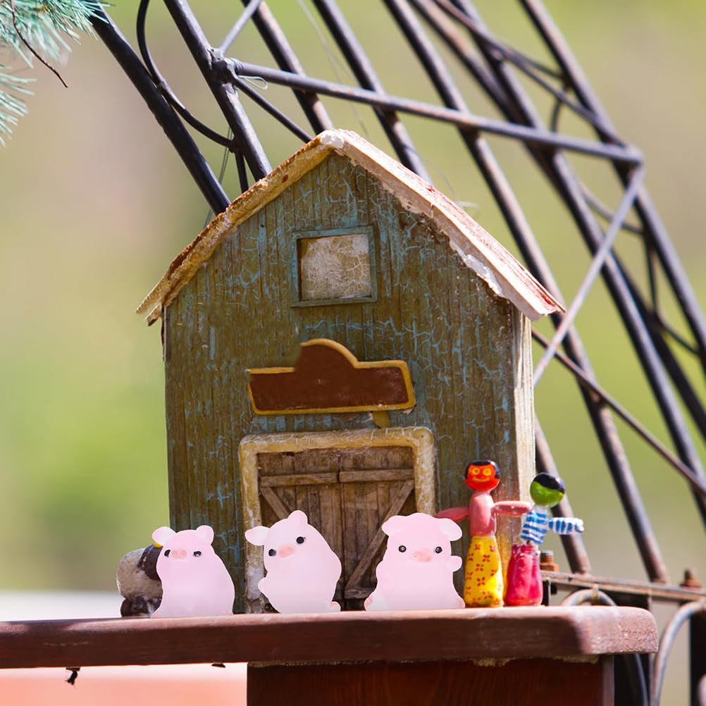 jojofuny 24Pcs Mini Resin Pig Figurines Pink Small Pig Ornaments for Diy Crafts Garden Decoration Home Display Collectibles - Image 4