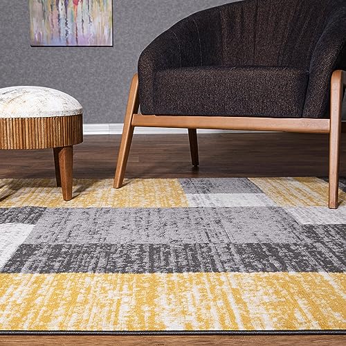 Tapete Rugshop moderno amarillo 76x122 cm geométrico miniatura 6