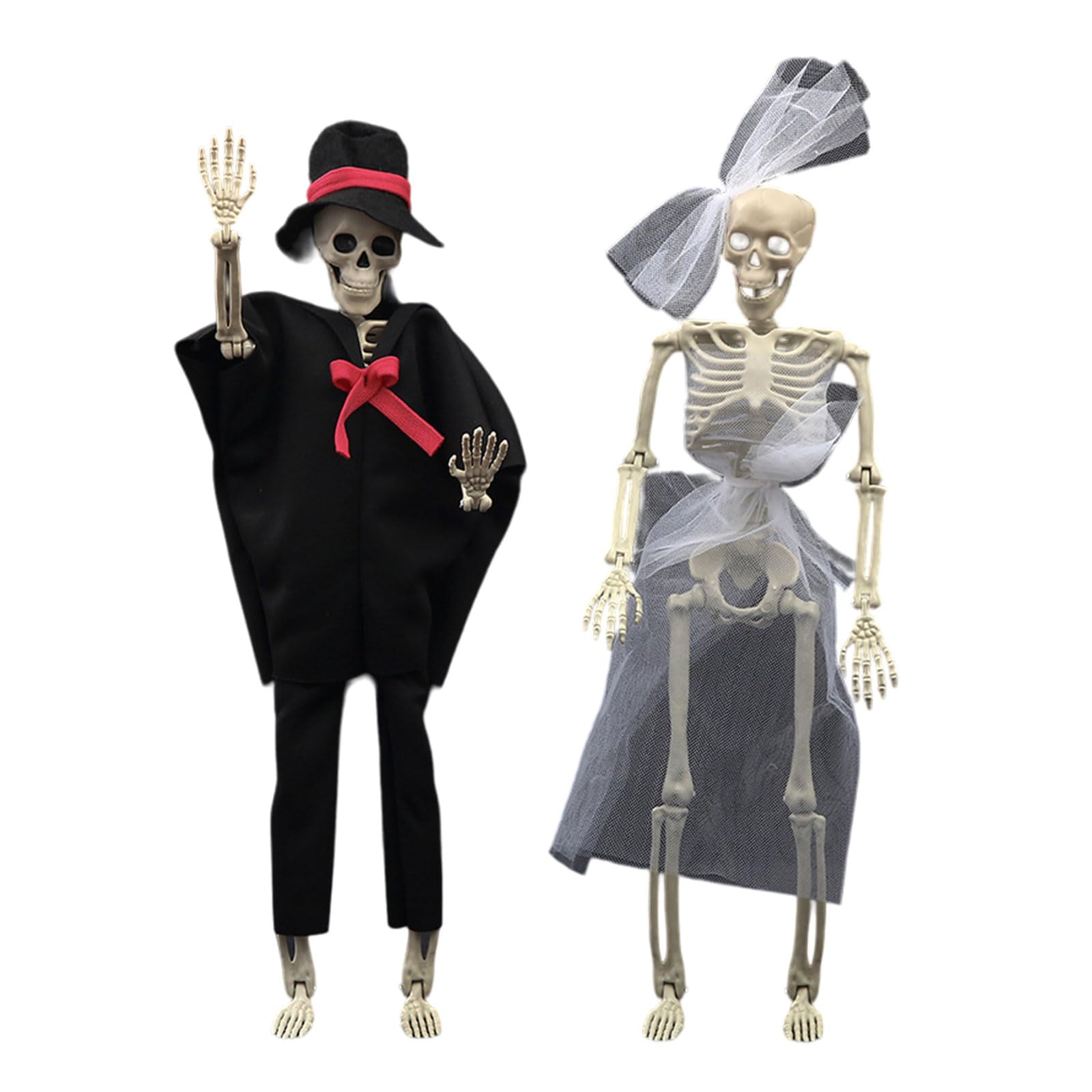 YROHGKPN Realistic Full Body Hanging Skeleton with Movable Joints Halloween Haunting House Props Terrifying Skull Decoration Posable Skeleton