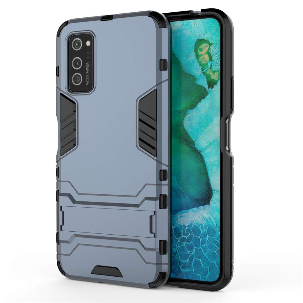 CHcase Huawei P40 Pro Funda, Anillo Metálico Sujeción Soporte Antichoque Rígido Caja (Funciona con el Montaje de Coche Magnético) Doble Capa Sólido Case Carcasa para Huawei P40 Pro -Black Plus Gray — view 75