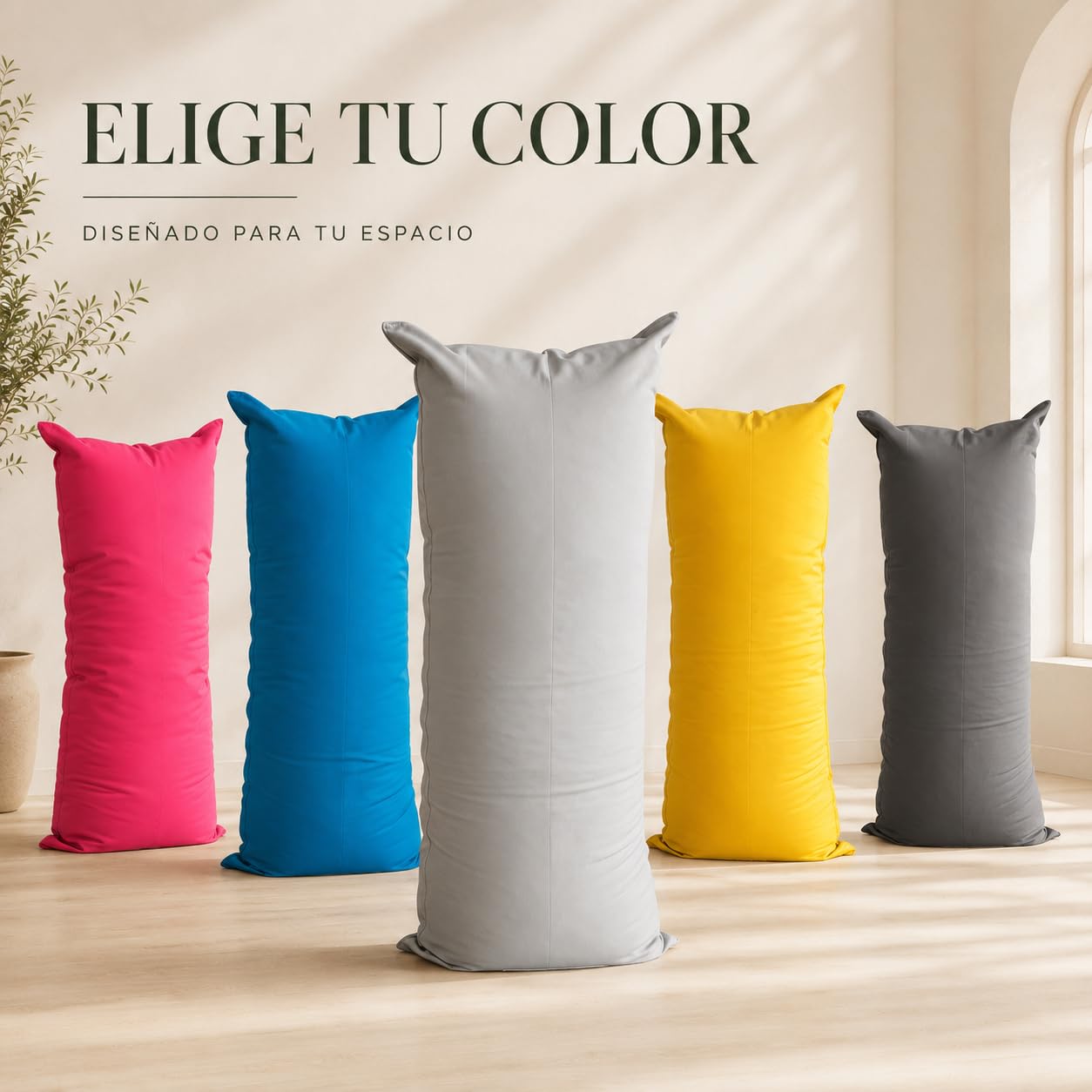 Aiire Puff con Relleno Incluido Moderno - Puf Salon Ergonómico Ultra Flexible en Lycra Lavable y Desenfundable - Cojin de Suelo Infantil XXL - Bean Bag Chair Adolescente o Juvenil [140x50]
