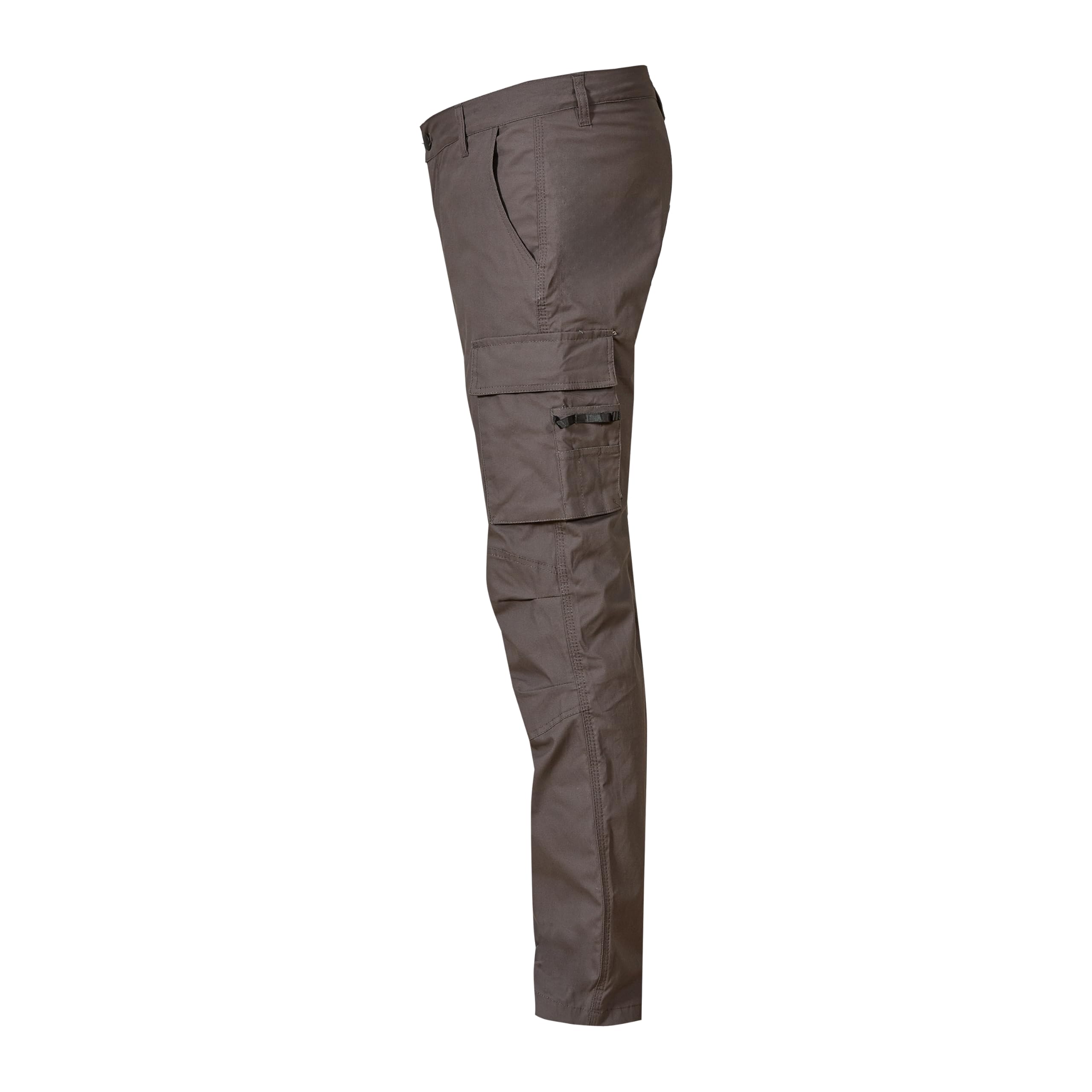 U-Power OCEAN, Arbeitshose für Herren, Slim_Fit Cargohose, mit Knopfverschluss, große Multi_Taschen, Stretch-Baumwollstoff, bequeme Oberbekleidung - Grey Iron L