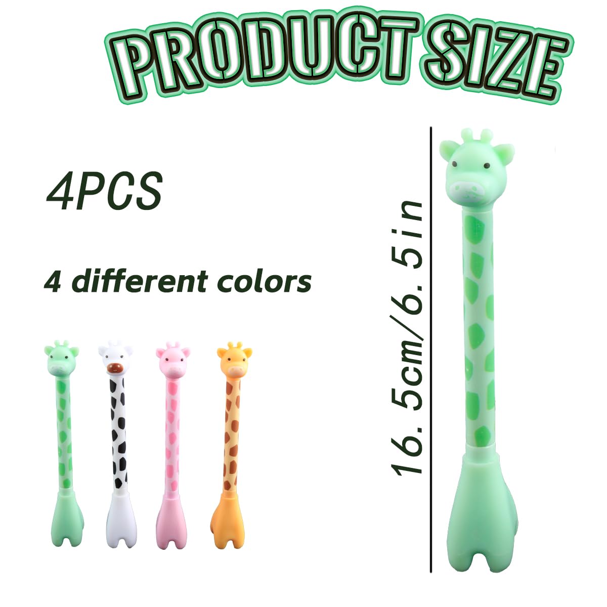 Thyonta 4 PCS Giraffe Gel Pens - Image 2