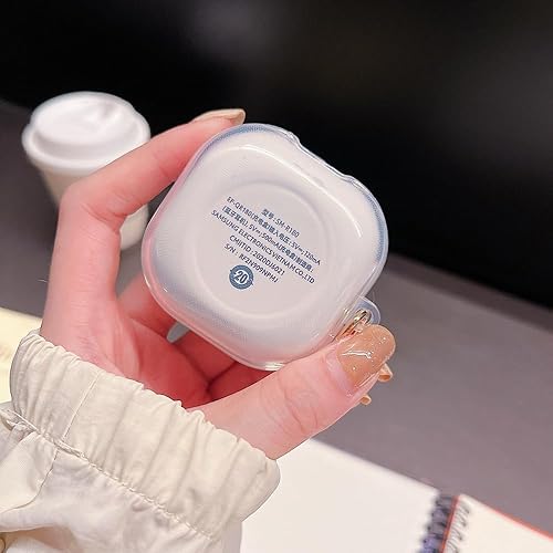 Miniatura 4 de Funda para Galaxy Buds FE2 ProProLiveBud 2, funda completa de auriculares de mariposa con flores transparentes, accesorio para niños y niñas (B)