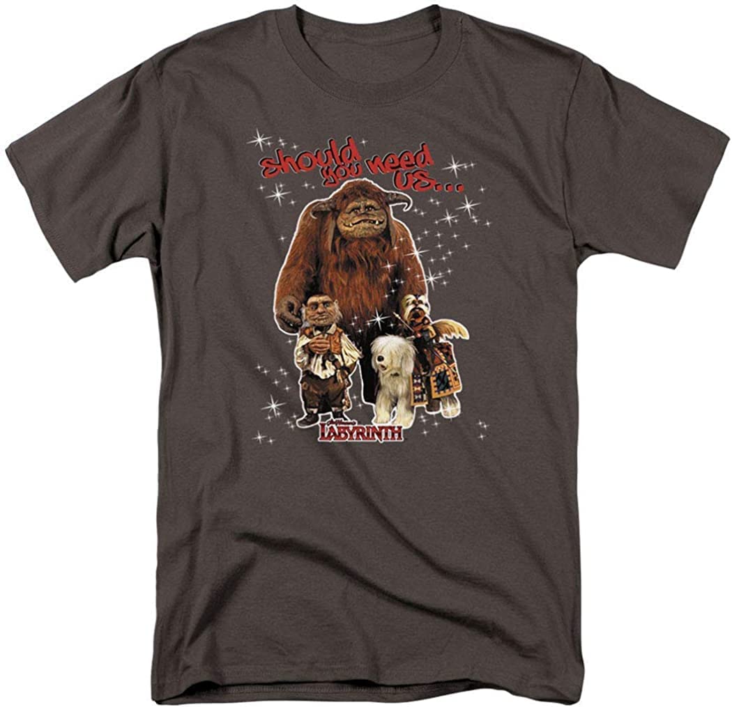 Labyrinth Friends Movie Hoggle Ludo Sir Didymus T Shirt & Stickers(Medium)
