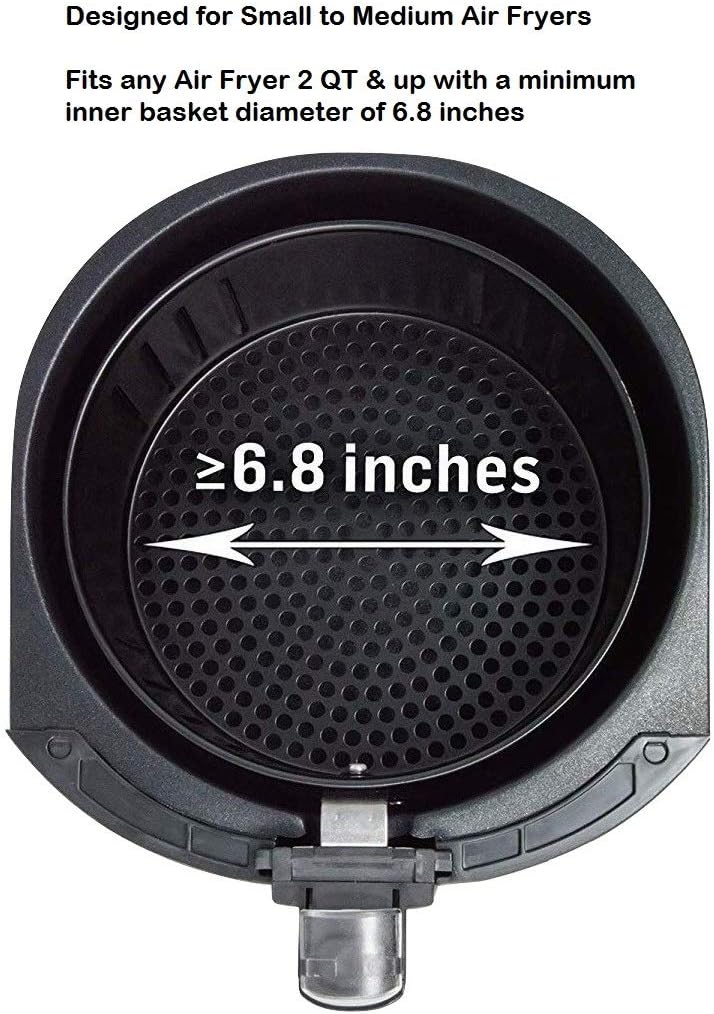 12 Pack Air Fryer Grill Mat Cooking Accessories - Compatible with Air Fryers 2.0 Qt & Up -Pack of 12 Mats