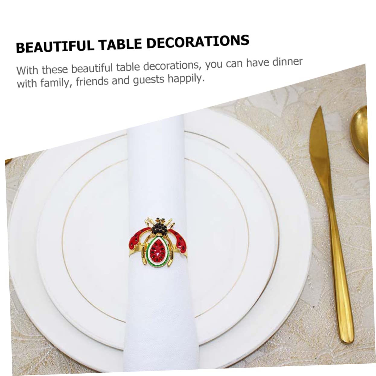 OUNONA 2 Series Servilleta Decorativos Fiestas Soporte De Servilleta De Premium 6 Piezas*2