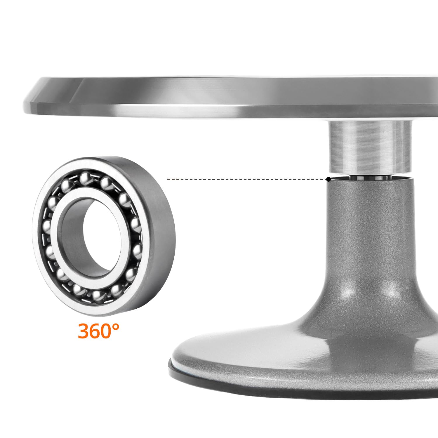 QWORK® Plateau tournant à gâteau, Ø30cm presentoir gateau aluminium, pour pâtisserie, glaçage