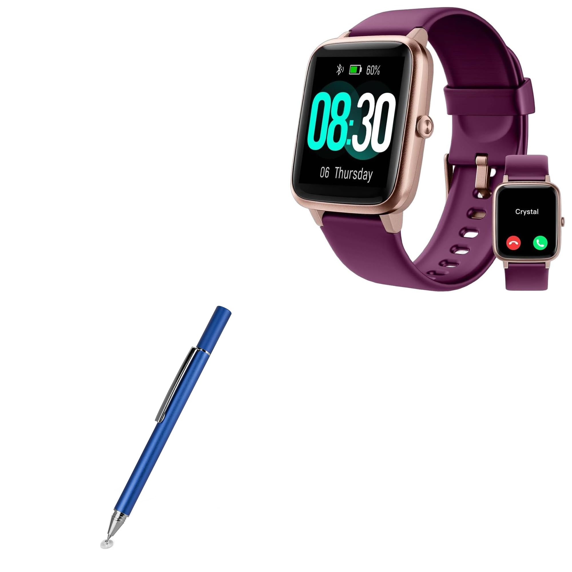BoxWave Stylus Pen Compatible With GRV FC1 Smart Watch (1.83 in) - FineTouch Capacitive Stylus, Super Precise Stylus Pen - Lunar Blue-image-16